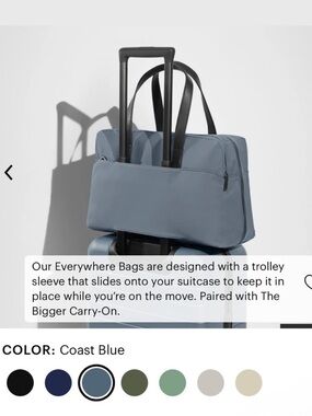 NEW Away Duffel Bag IN Coast Blue First Edition